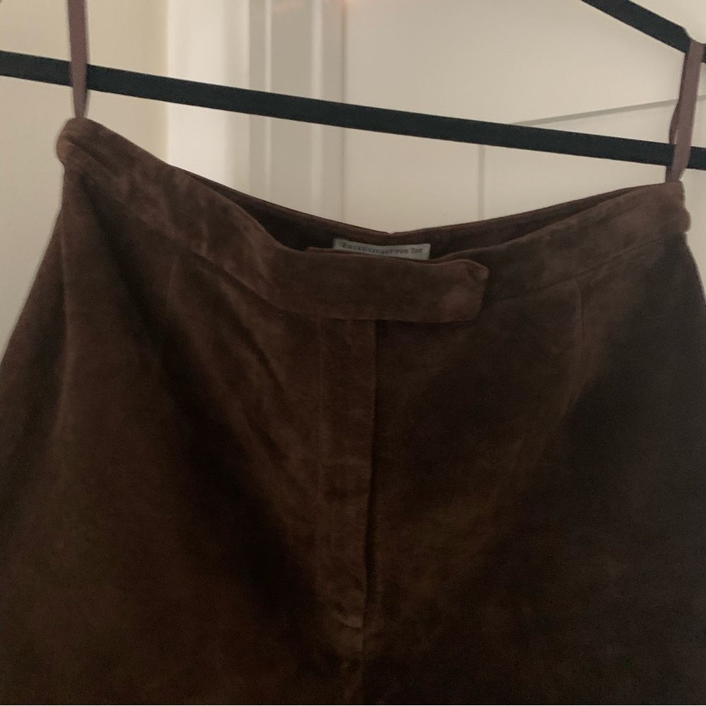 Lord & Taylor Brown Suede Pants - Picture 9 of 15